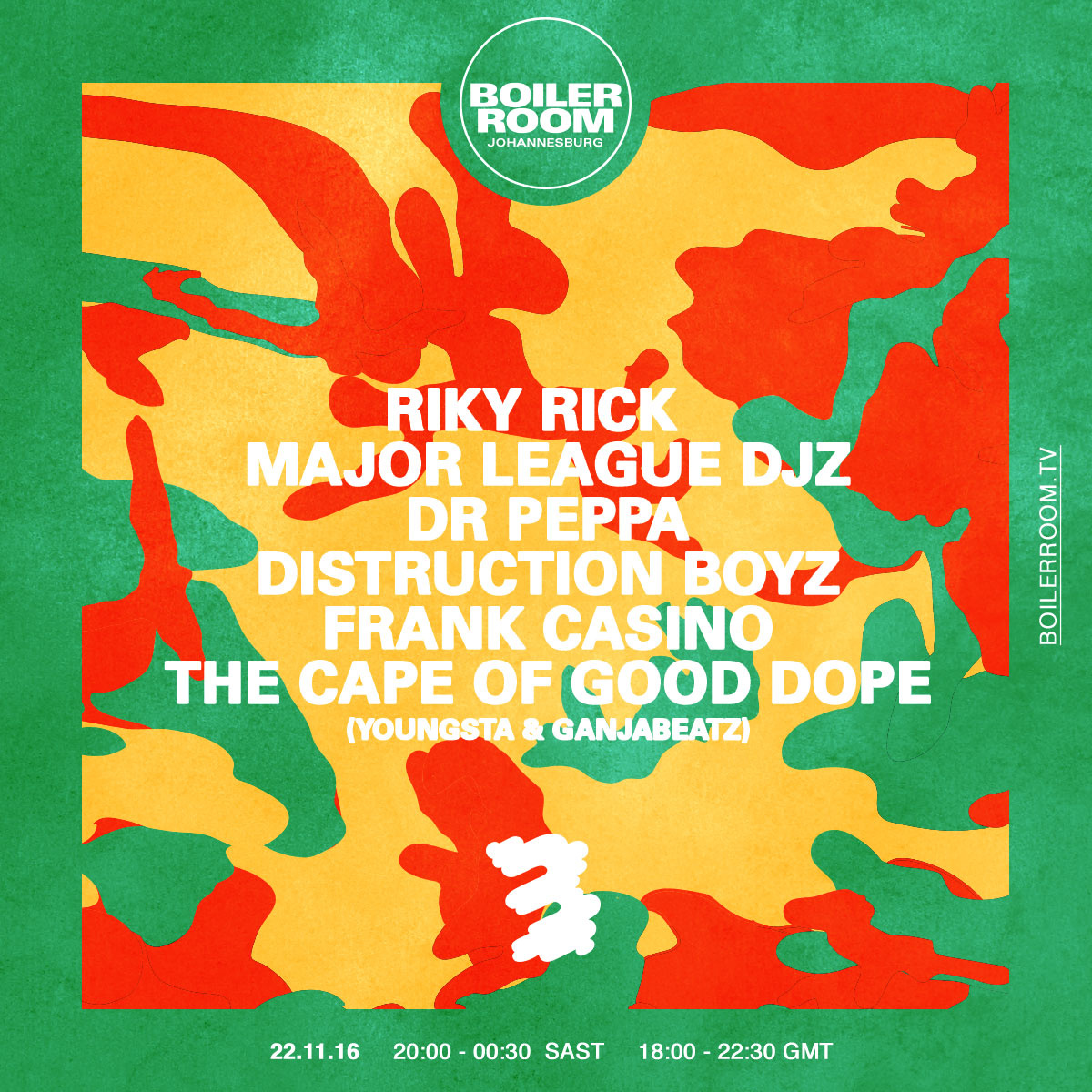 RIKY RIK, MAJOR LEAGUE DJZ, DR PEPPA, DISTRUCTION BOYZ, FRANK CASINO, THE CAPE OF GOOD DOPE flyer