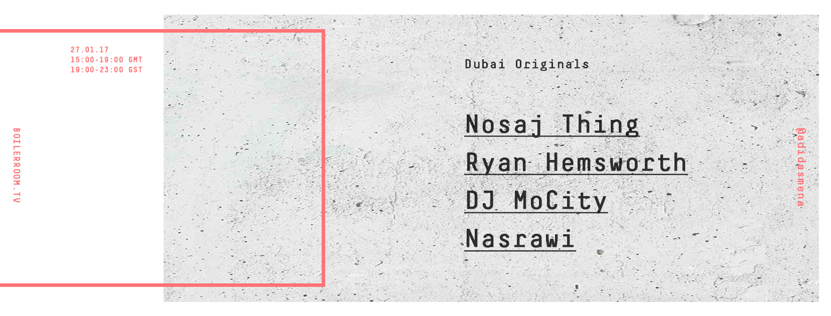 Boiler Room & adidas Originals: Dubai Originals flyer