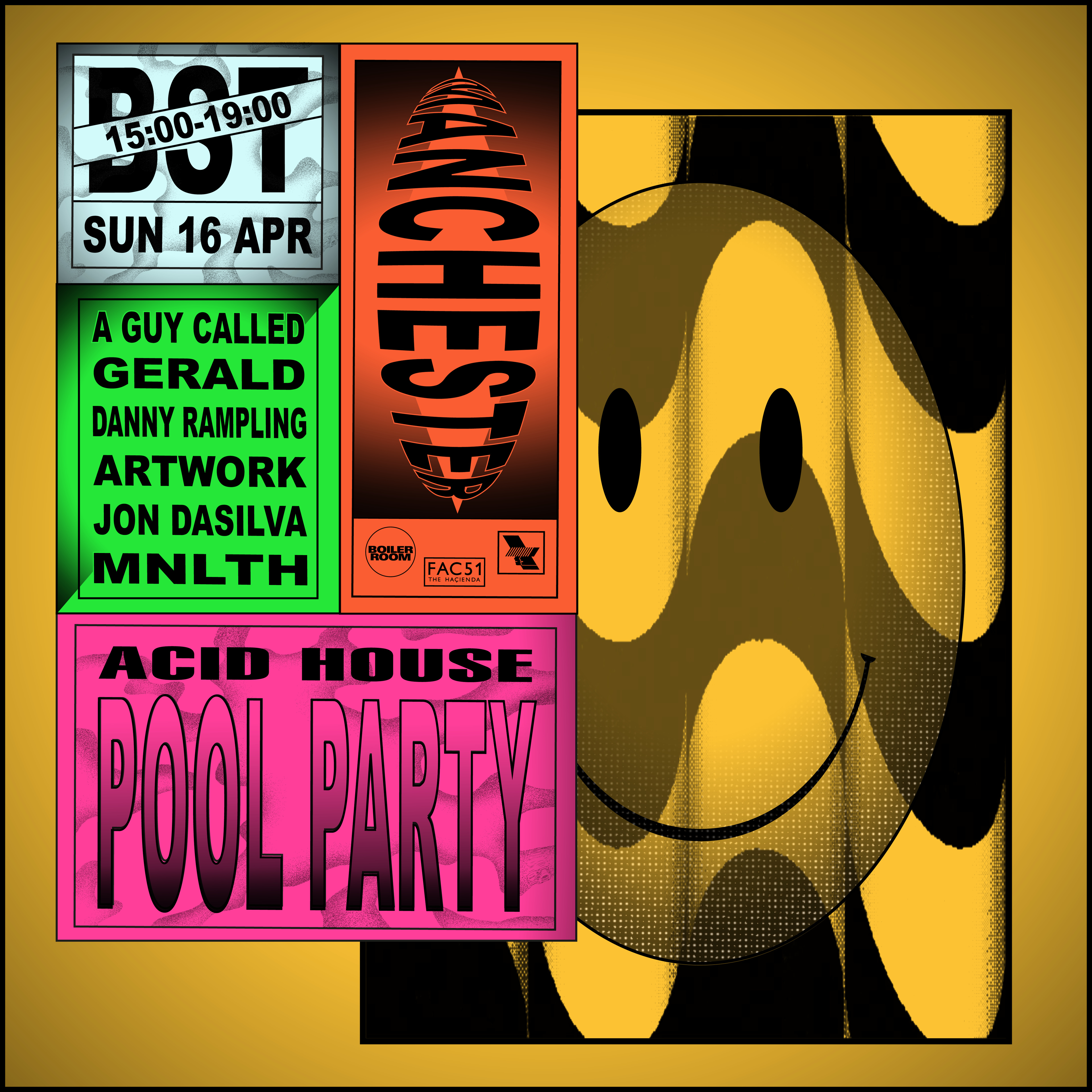 BR x WHP x Fac 51 Hacienda: The Other Side of Midnight Acid House Pool Party flyer