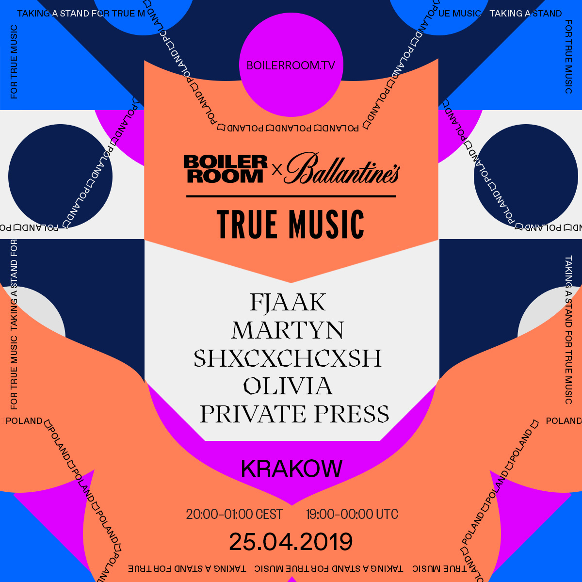 Boiler Room x Ballantine's True Music: Krakow 2019 flyer
