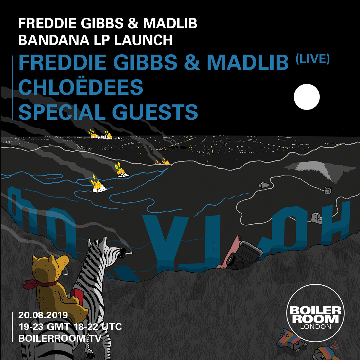 Freddie Gibbs & Madlib - Bandana LP launch flyer