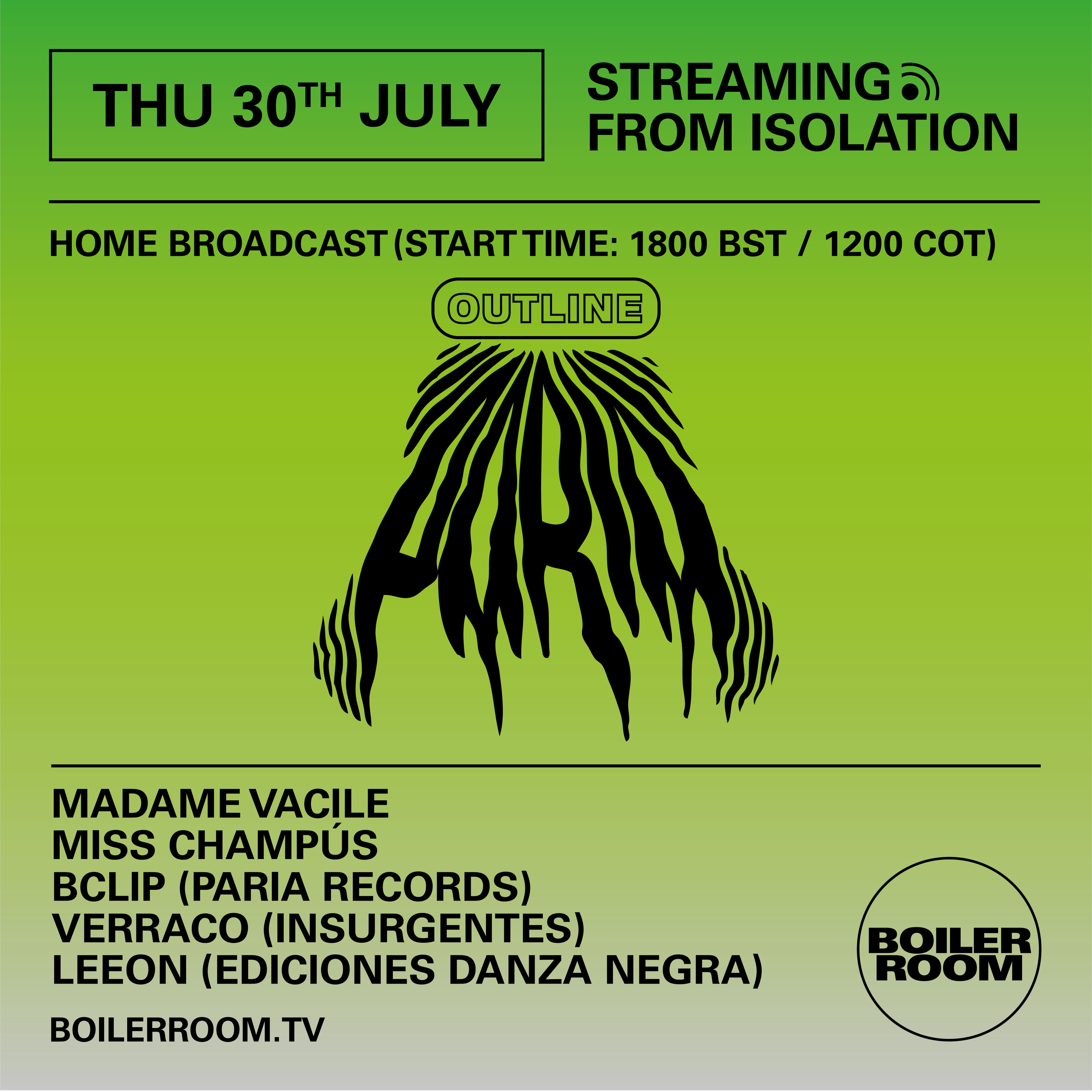 Streaming From Isolation with Paria Records flyer