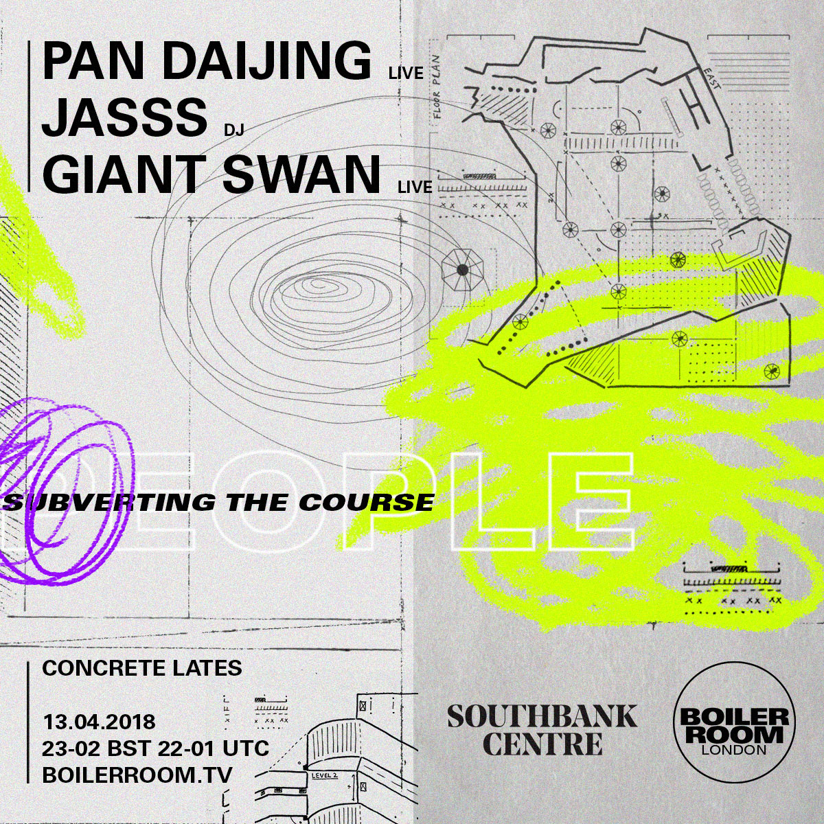 Concrete Lates: Hayward x Boiler Room flyer