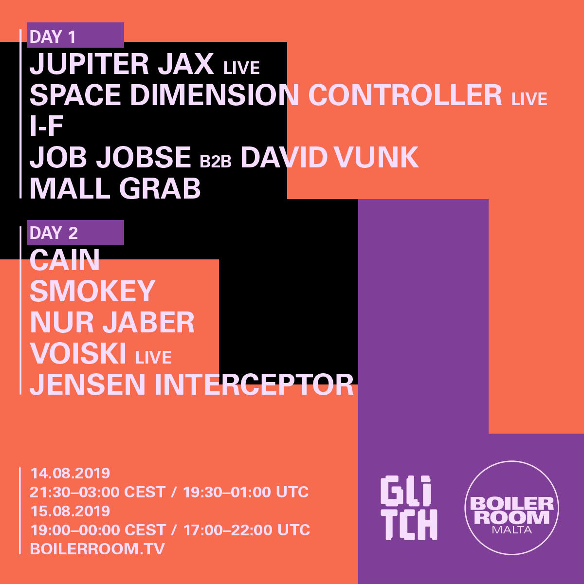 Glitch festival flyer