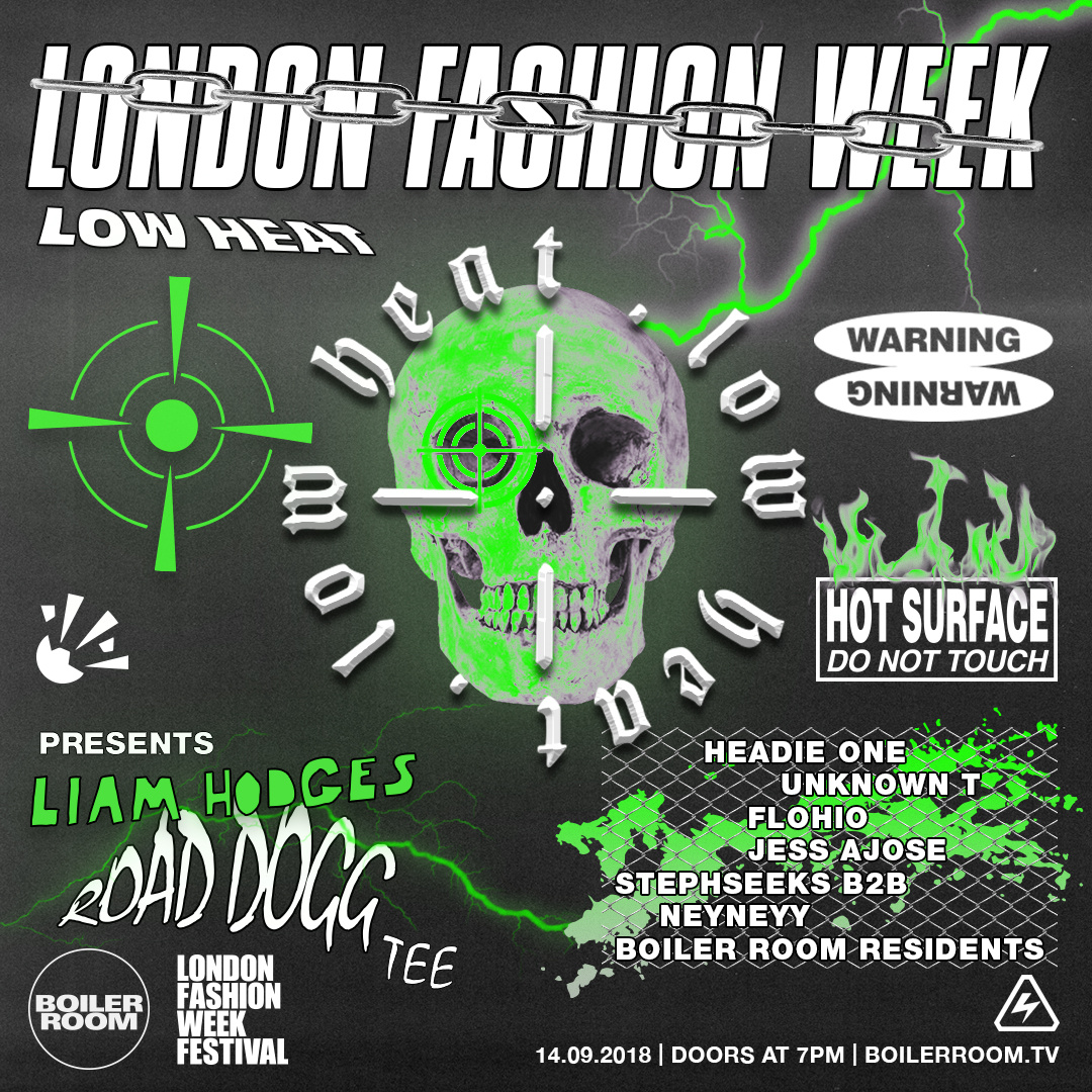 LOW HEAT LONDON FASHION WEEK flyer