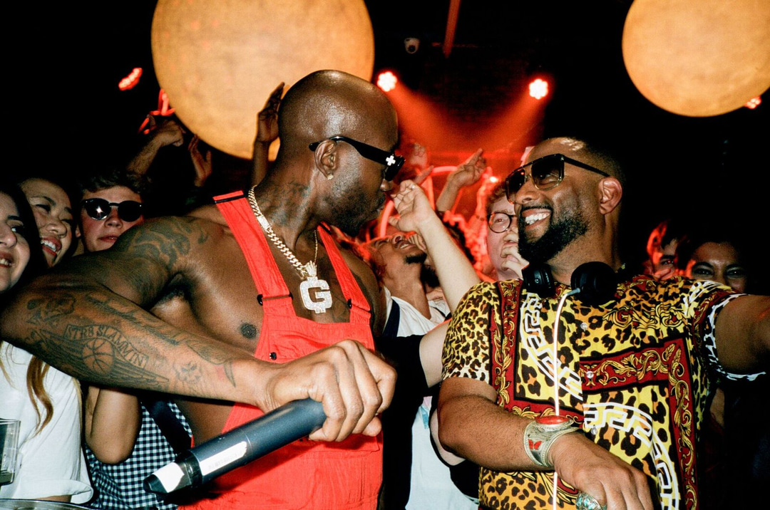 Photo of set Madlib & Freddie Gibbs.