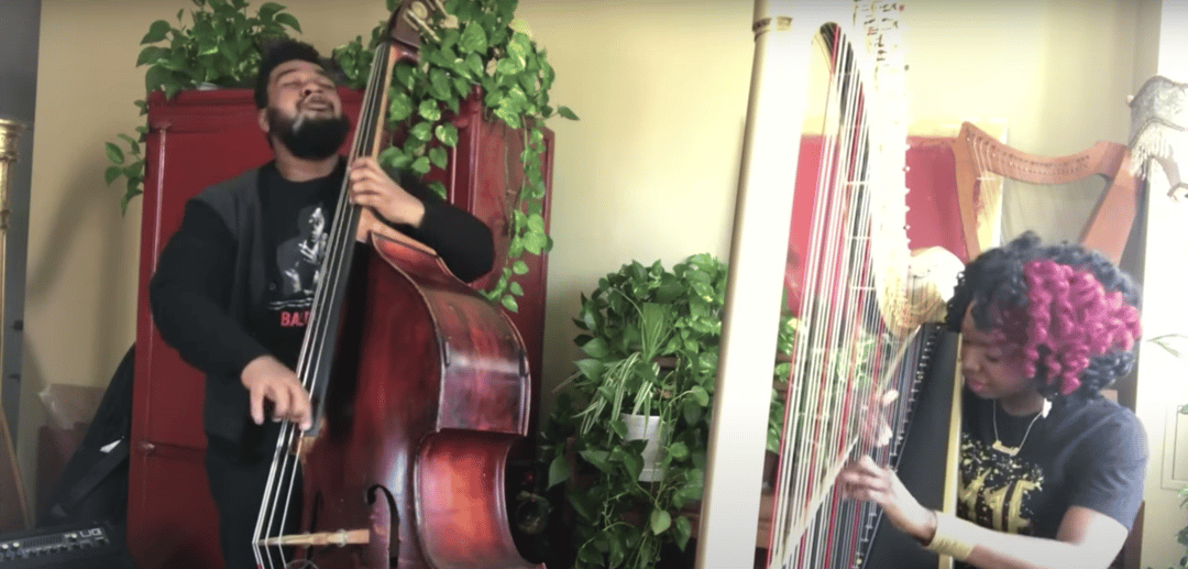 Photo of set Brandee Younger & Dezron Douglas.