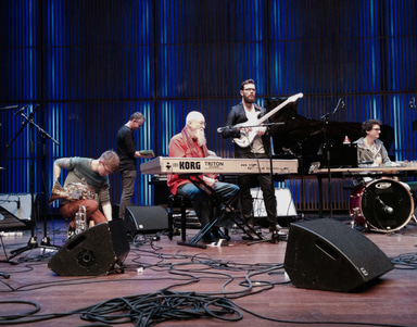 Photo of set Terry Riley & Friends – 'A Rainbow in Curved Air'.