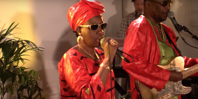 Flyer for event Amadou & Mariam.