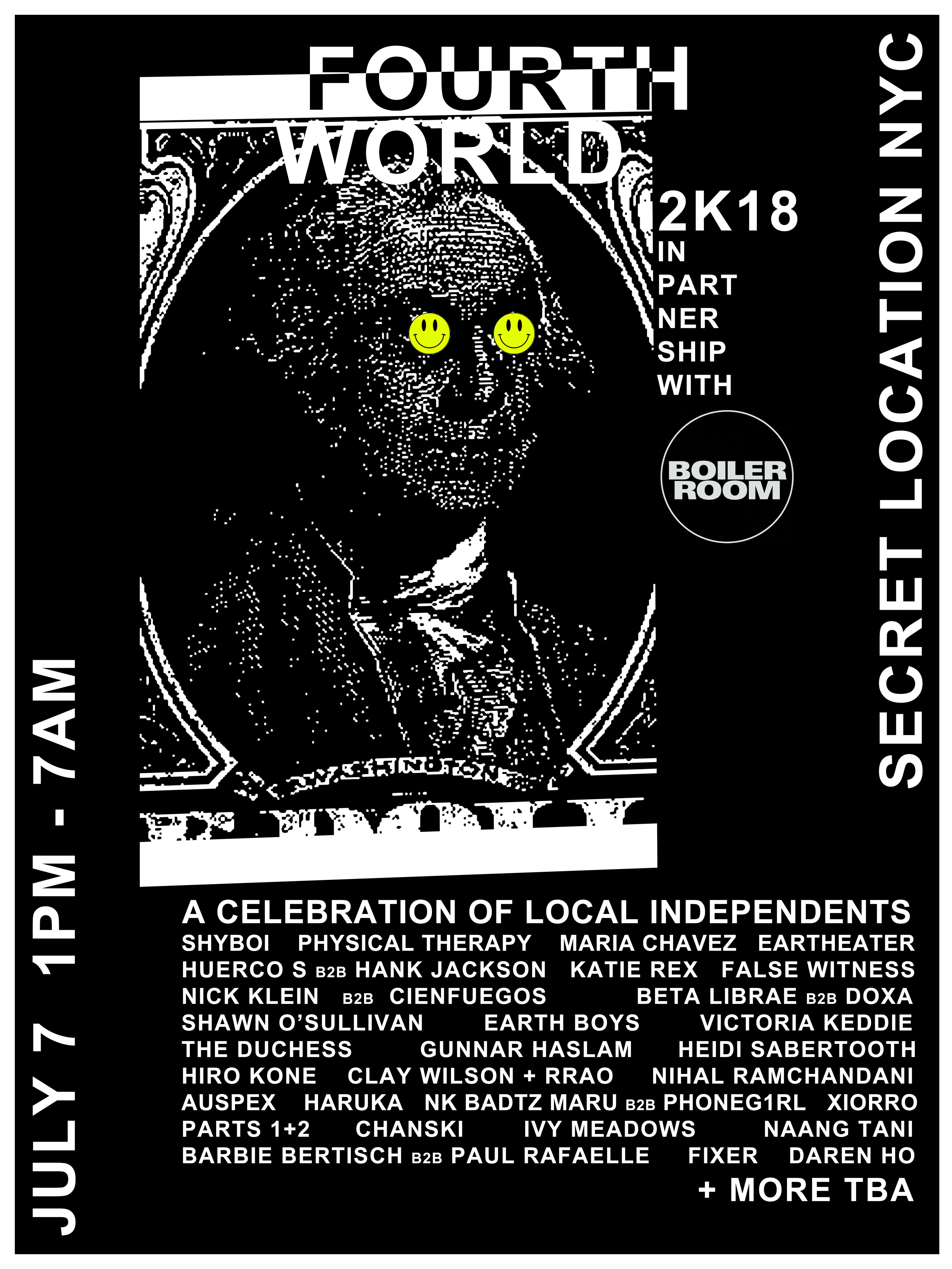 Fourth World 2K18 flyer