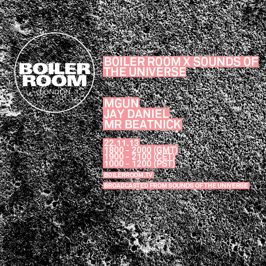 Flyer for event MGUN, Jay Daniel & Mr Beatnick.