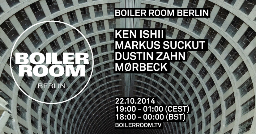 Flyer for event Berlin: Ken Ishii, Markus Suckut, Dustin Zahn & Mørbeck.