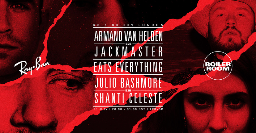 Flyer for event London: Ray-Ban x Boiler Room 009.