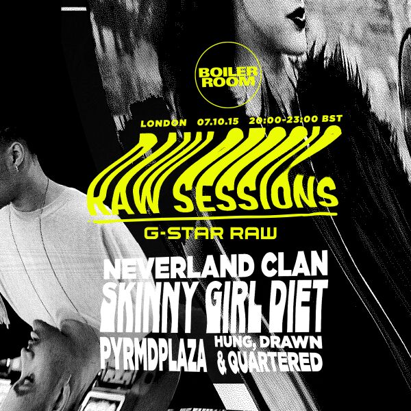 Flyer for event G-Star RAW Sessions: London.