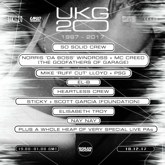 Flyer for event Inside: 20 Years of UK Garage.