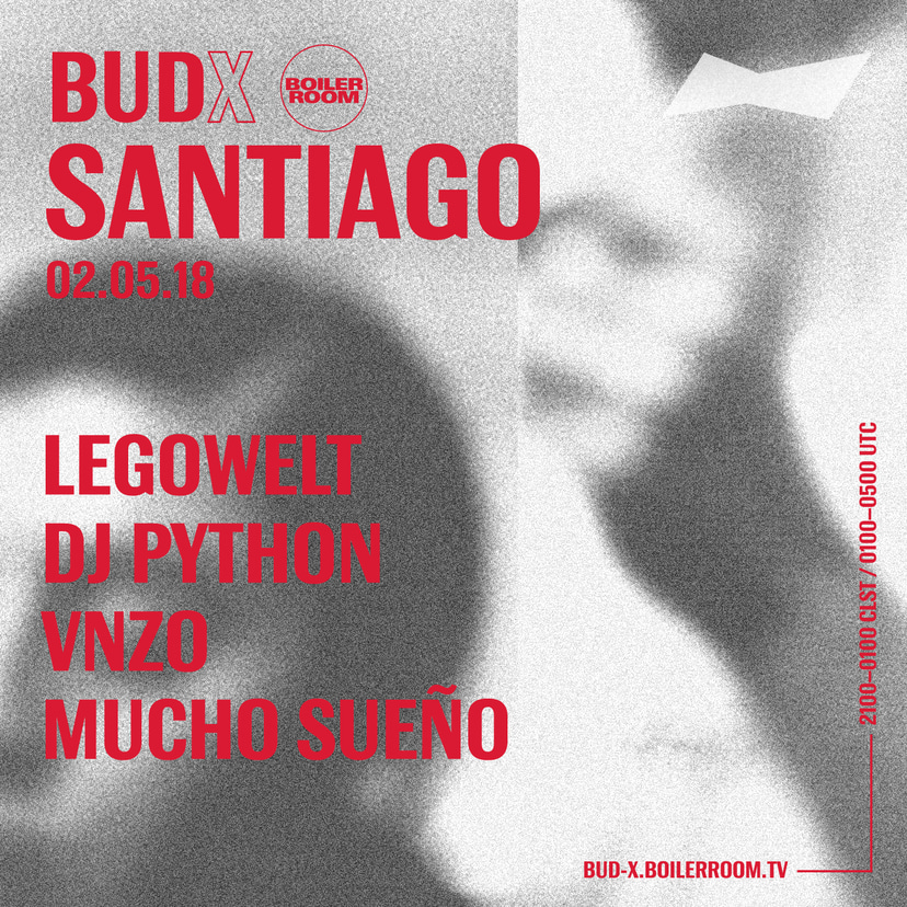Flyer for event BUDx Santiago: Wednesday.