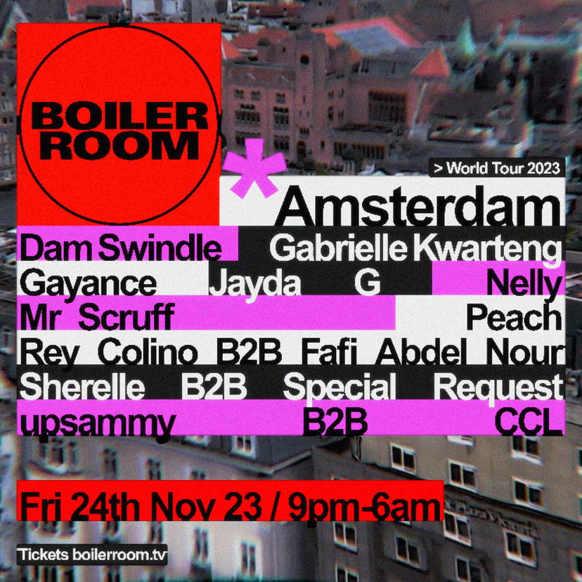 Flyer for event Amsterdam | Friday.