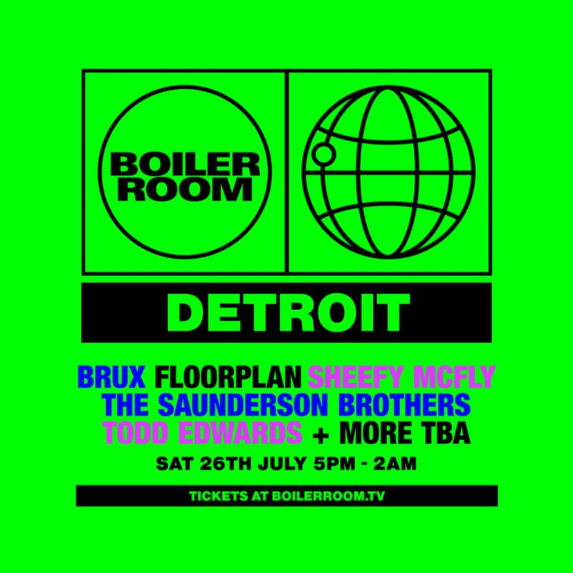 Flyer for event Detroit.