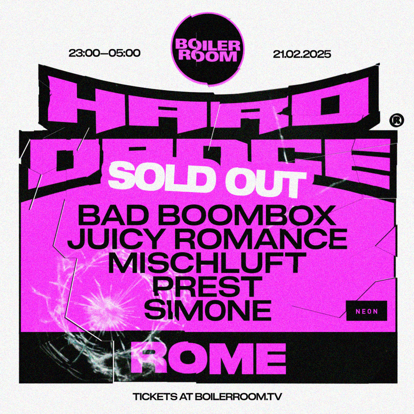 Flyer for event Hard Dance: Rome.