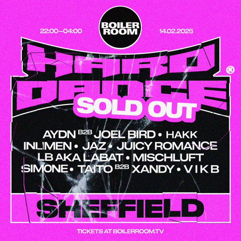 Flyer for event Hard Dance: Sheffield.