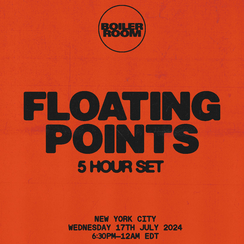 Flyer for event NYC: Floating Points.