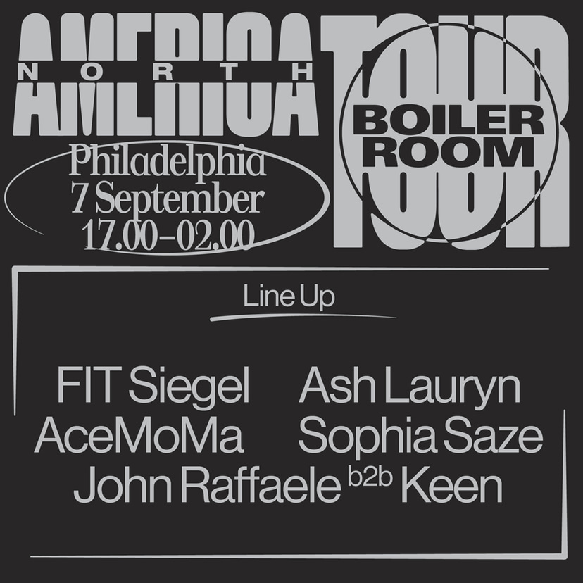 Flyer for event Boiler Room Philadelphia: Subsurface Warehouse Party.