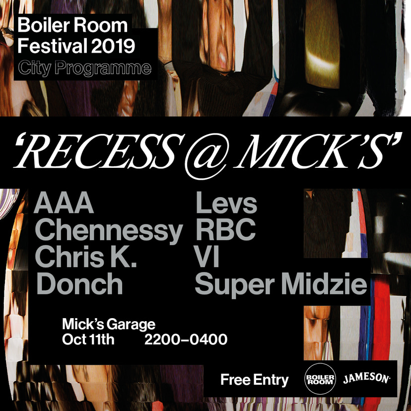 Flyer for event Boiler Room Festival: RECESS.