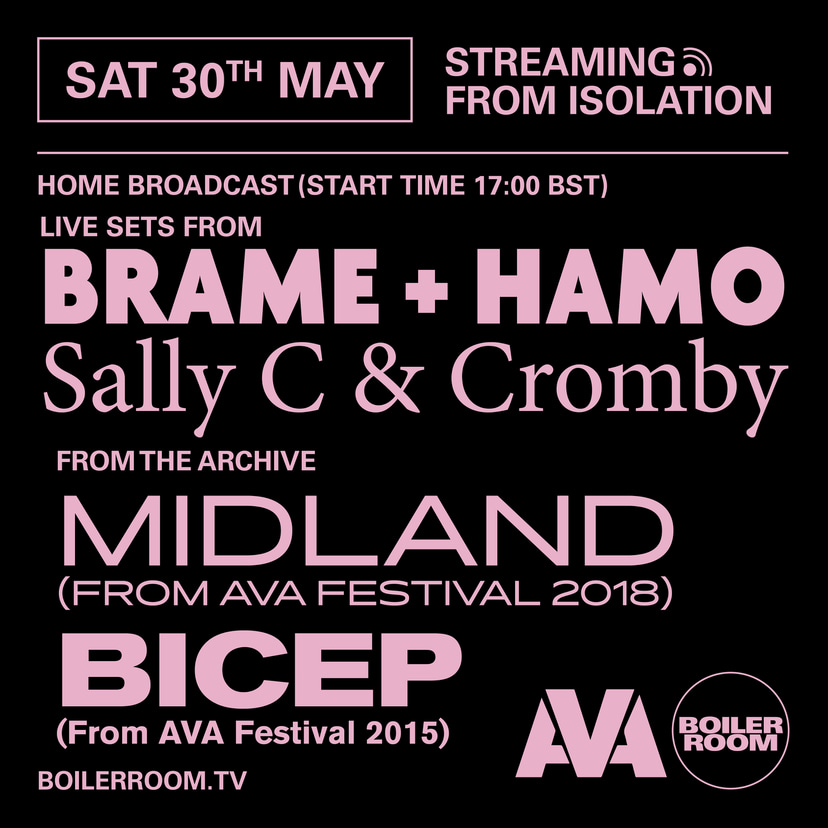 Flyer for event Streaming From Isolation with AVA Festival.