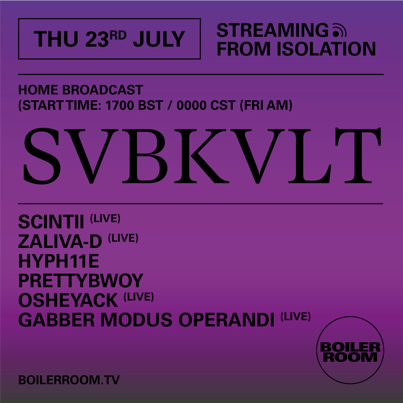 Flyer for event Streaming From Isolation with SVBKVLT.