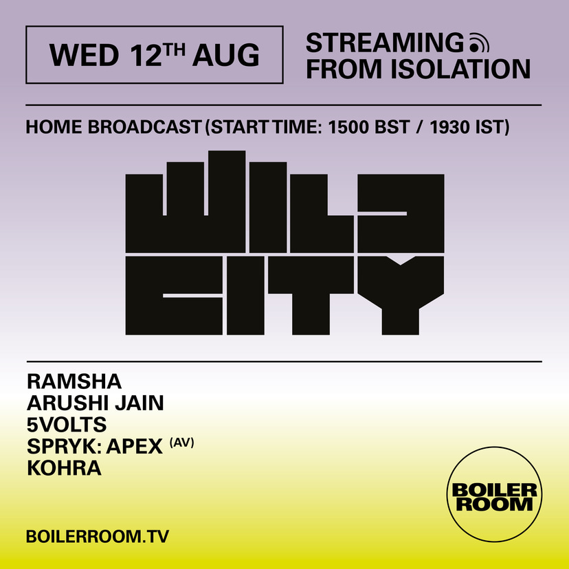 Flyer for event Streaming From Isolation with Wild City.