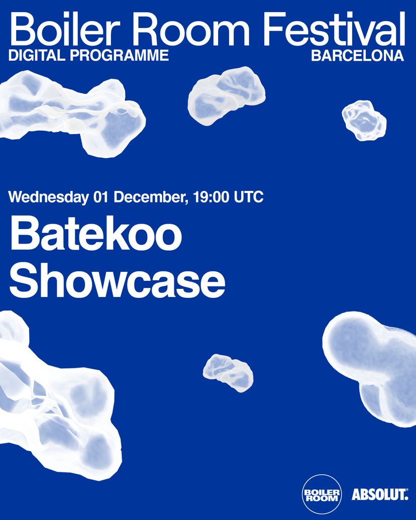 Flyer for event Batekoo Showcase | Boiler Room Festival Barcelona.