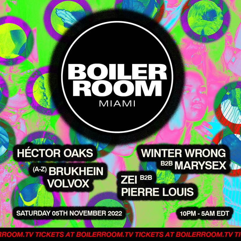 Flyer for event Boiler Room: Miami.