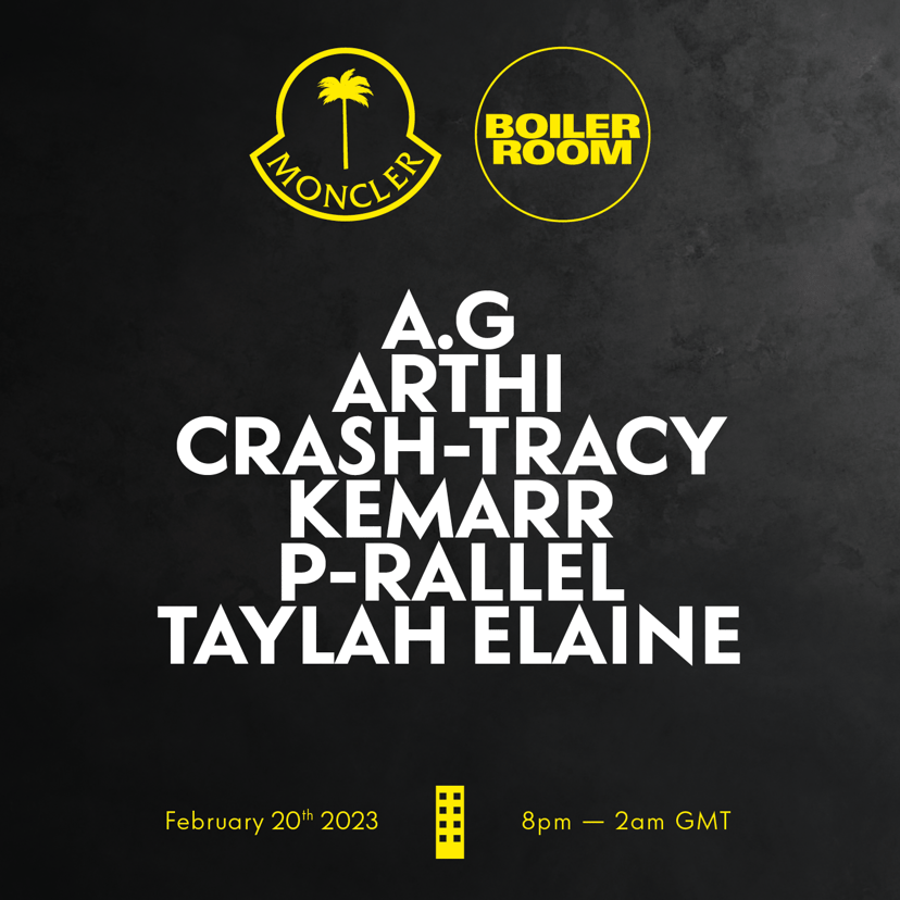 Flyer for event Moncler.