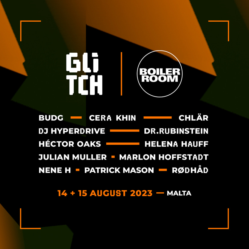 Flyer for event Glitch Festival 2022 - Monday.