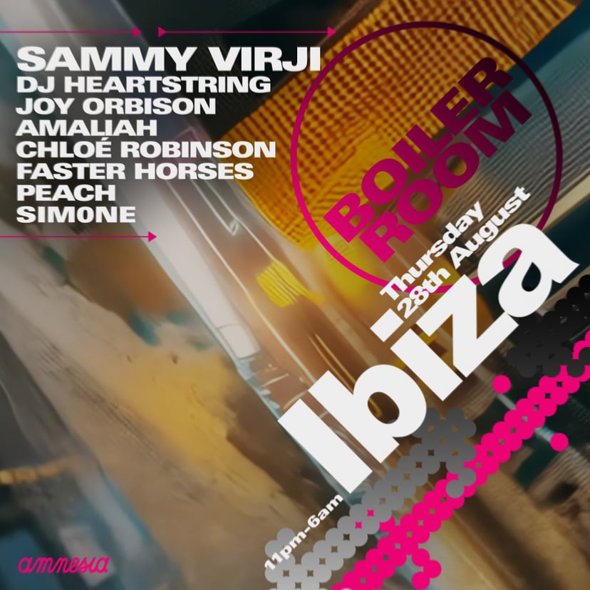 Flyer for event Ibiza.
